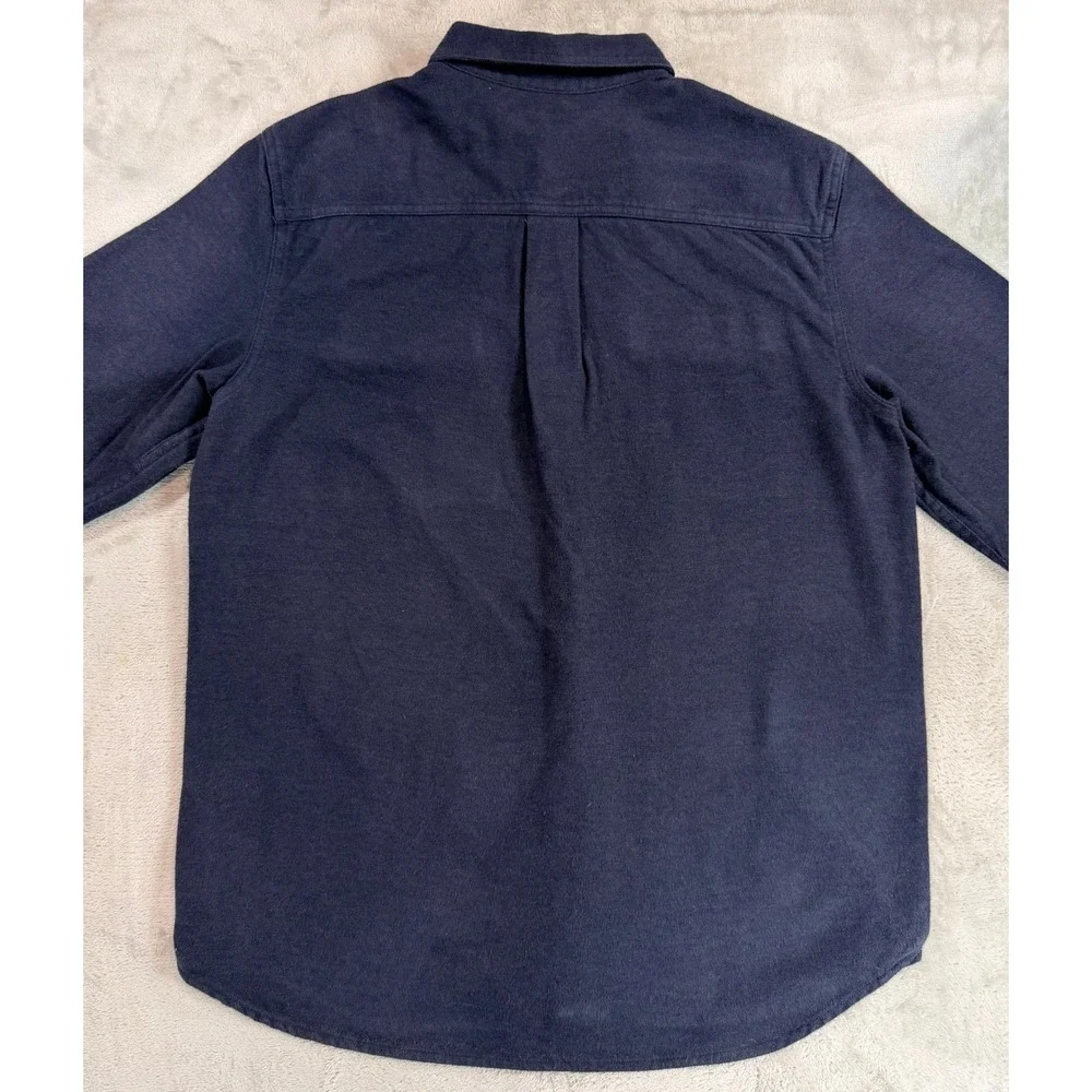 The North Face Mens Button Up Shirt Flannel Long Sleeve Navy Blue Medium